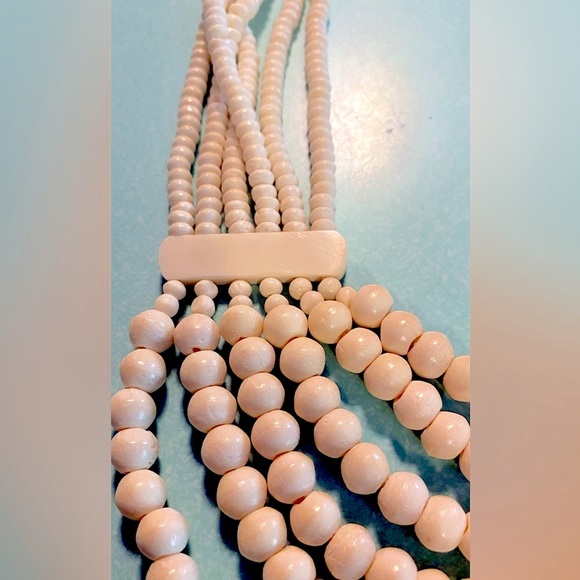 BONE Hand carved Tribal, beaded necklace. Made from bovine. Heavy,vintage 1960’s - Picture 13 of 16